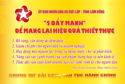 " 5 ĐẨY MẠNH ĐỂ MANG LẠI HIỆU QUẢ THIẾT THỰC"